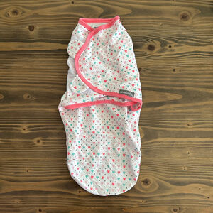 SwaddleMe Baby Sleep Sack SM/MD White Pink Heart Print Cotton